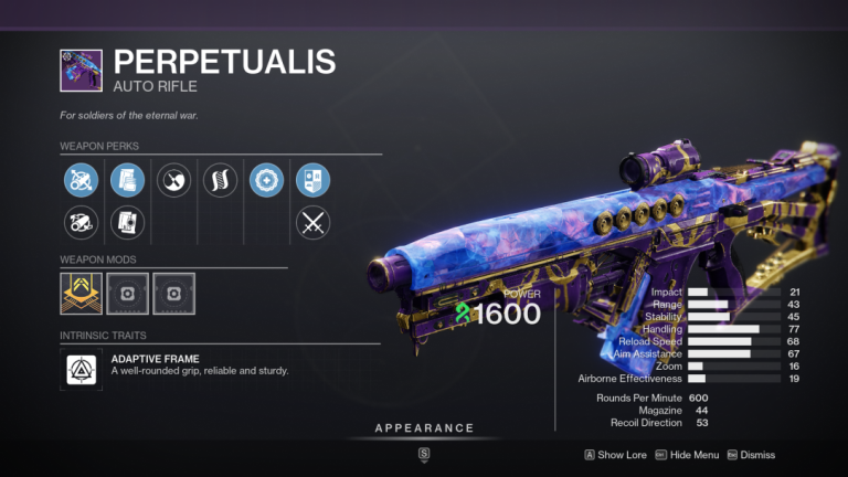 Destiny 2 Perpetualis Auto Rifle