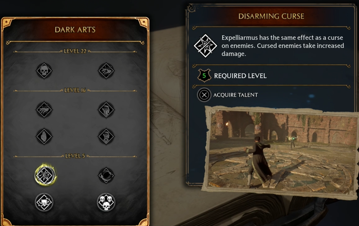 Hogwarts Legacy Disarming Curse