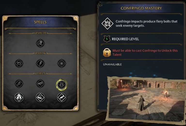 Hogwarts Legacy Talent Confringo Mastery