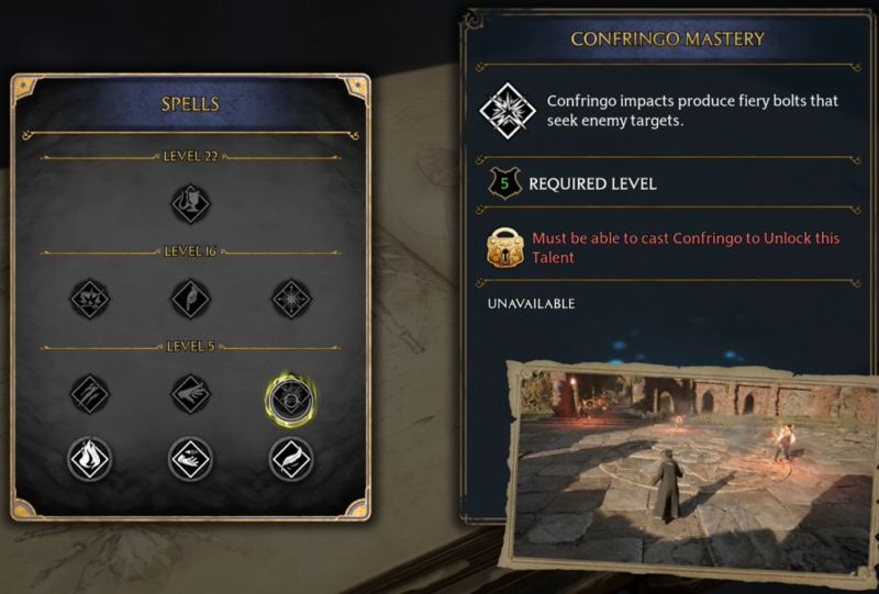 Hogwarts Legacy Talent Confringo Mastery