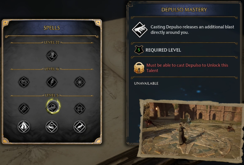 Hogwarts Legacy Talent Depulso Mastery