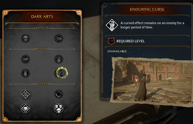 Hogwarts Legacy Talent Enduring Curse