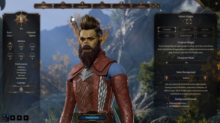 Baldur’s Gate 3 Soldier - Background and Inspiration Goals