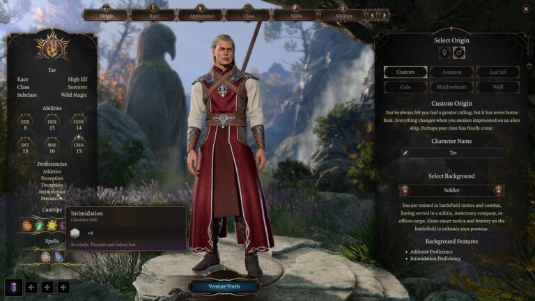 Baldur's Gate 3 Intimidation Skill
