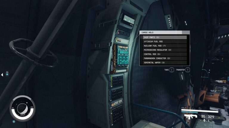 Starfield Spaceship Cargo Hold