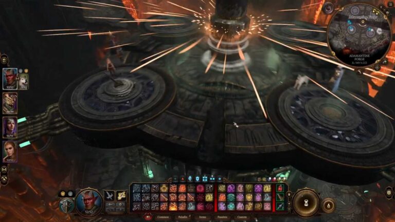 Baldur's Gate 3 Adamantine Forge in action