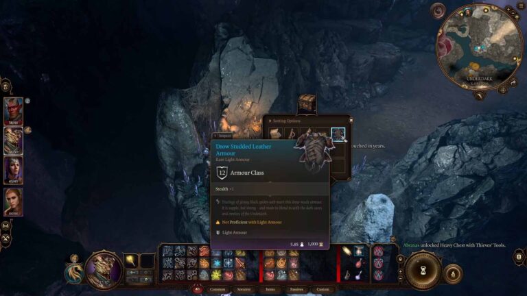 Baldur's Gate 3 Drow Studded Leather Armour thumbnail