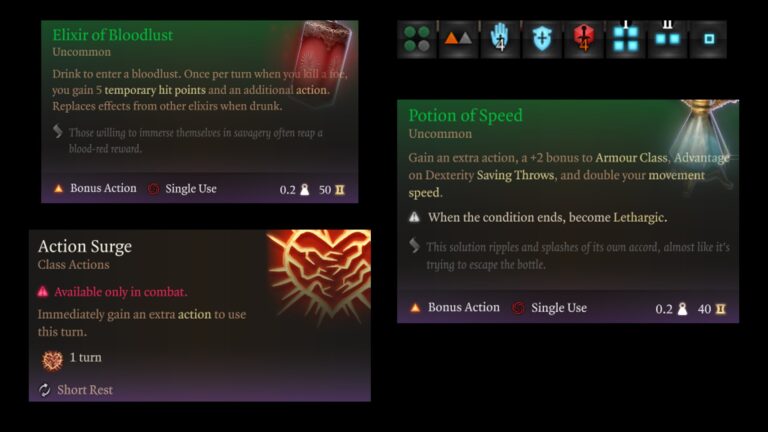 Additional Actions - Baldur's Gate 3
