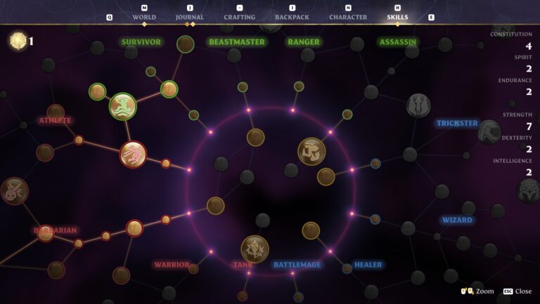Skill Trees Maps in Enshrouded