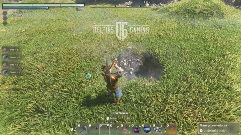 Enshrouded mining harvesting Dirt