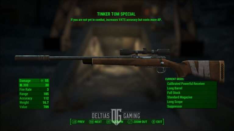 Fallout 4 Tinker Tom Special stats tooltip